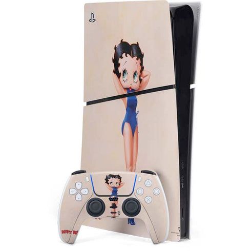 Betty Boop Swimsuit PS5 Slim Digital Edition Console Skin